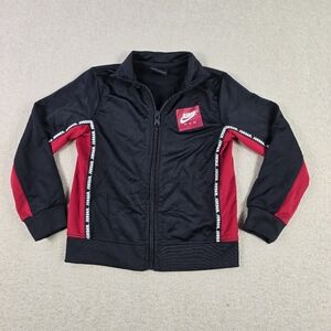 Jordan Jumpman Tricot Jacket Toddler 3T Black Red Full Zip Athletic